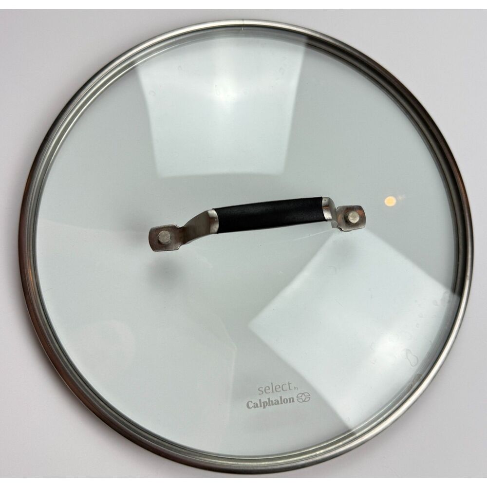Select by Calphalon Glass Replacement Lid, Stainless Rim, ~10"